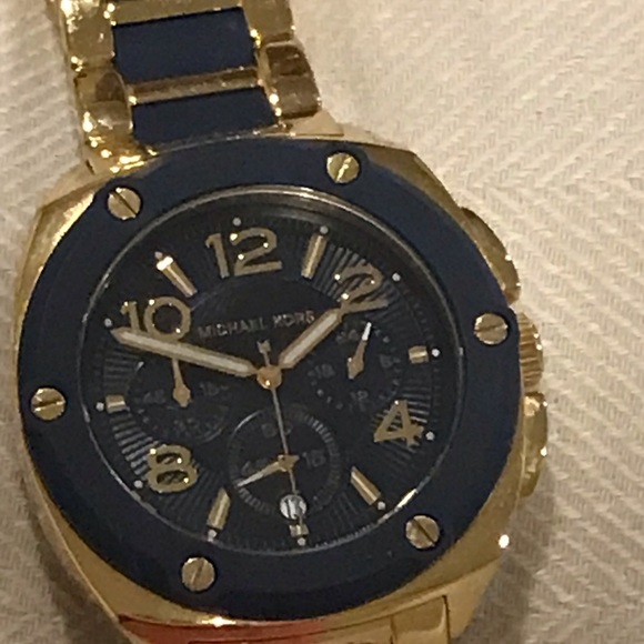 AUTHENTIC Michael Kors watch… Gold and Navy - Picture 5 of 5